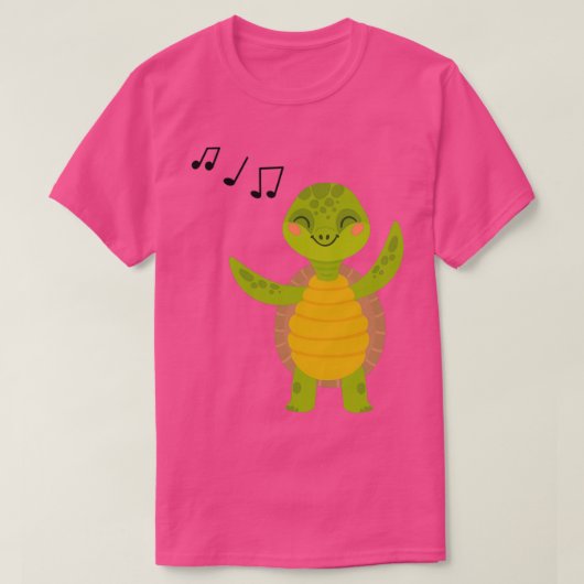 トレヴォルタートル踊り Tシャツ (デザイン正面)