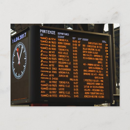 トレーイタリアンンデスティネーションズミラノセントラレ ポストカード (正面)