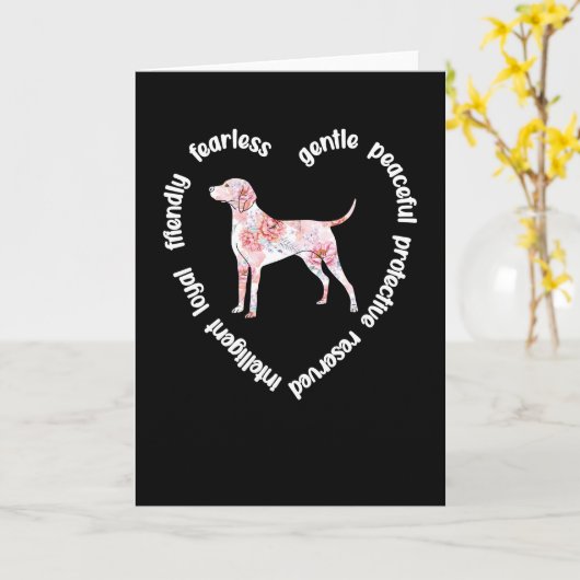 トレーイングウォーカーコンハウンド恋人犬のオーナーママパパ カード (黄色い花)