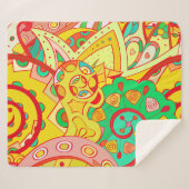 トレーサリーのシームレスなパターン。メンディデザイン。エスニックコ シェルパブランケット (正面(横))