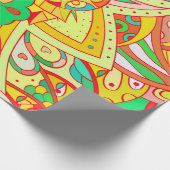 トレーサリーのシームレスなパターン。メンディデザイン。エスニックコ ラッピングペーパー (角)