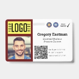 トレーサ人物QRコード写真ID赤バッジ バッジ