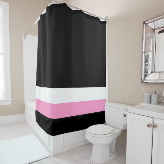 トレーシックブラック シャワーカーテン (インサイチュ)