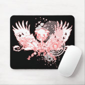 トレースされた木。赤と白 マウスパッド (マウス)