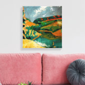 トレース金ゴールド キャンバスプリント (インサイチュ (リビング))