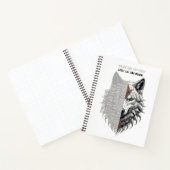 トレーダーの寿命 | フロントホワイトウルフ | バックブラックウルフ ノートブック (内部)