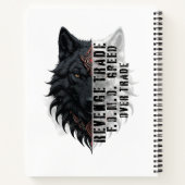 トレーダーの寿命 | フロントホワイトウルフ | バックブラックウルフ ノートブック (裏面)