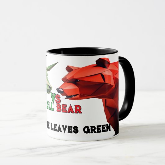 トレーダーの強気対弱気相場の闘い マグカップ (正面右)