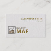 トレーダーグラフ金ゴールドコイン業者モダンプロフェッショナル 名刺 (正面)