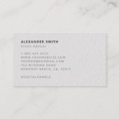 トレーダーディーラフェイクエンボスモダンプロフェッショナル 名刺 (裏面)