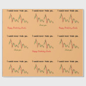 トレーダーラッピング紙、編集可能な誕生日 ラッピングペーパー (フラット)