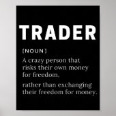 トレーダー定義、株式市場デイトレーダー ポスター (正面)