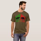 トレーダー・ライフ・ブルと弱気の株式市場取引 Tシャツ (正面フル)