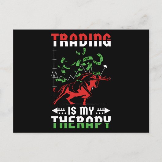 トレーディングは私のセラピー ポストカード (正面)