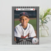 トレーディングカード野球誕生日パーティーの招待状 招待状 (スタンド正面)