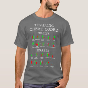 トレーディングチートコードろうそく足パターン Tシャツ