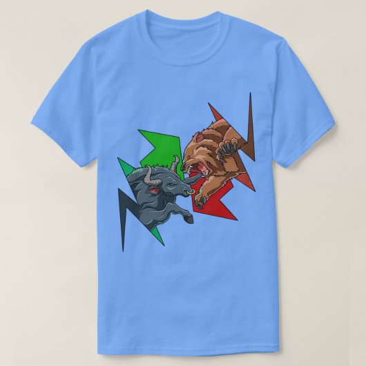 トレーディングマーケットトレンドブルベアーフォレックス暗号通貨 Tシャツ (デザイン正面)