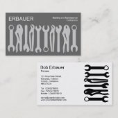 トレードのツール – グレーの色合い 名刺 (正面/裏面)