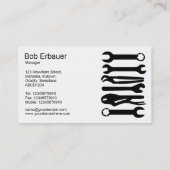 トレードのツール – グレーの色合い 名刺 (裏面)