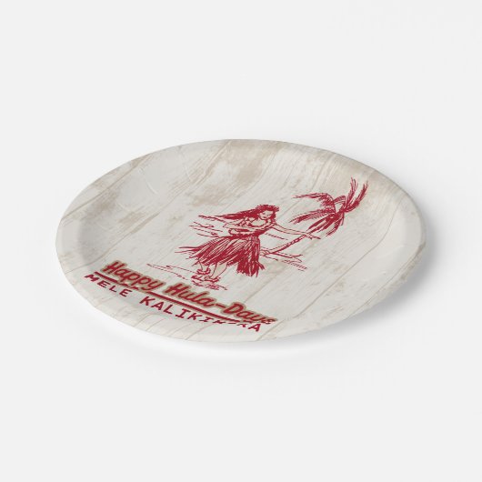 トレードウィンズホリデイハワイアンフラガール ペーパープレート (アングル)