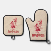 トレードウィンズホリデイハワイアンフラガール 鍋つかみ&鍋敷きセット (正面)