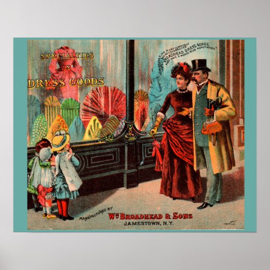 トレードカードウィリアム・ブロードヘッド&ソンズのドレス商品 ポスター (正面)