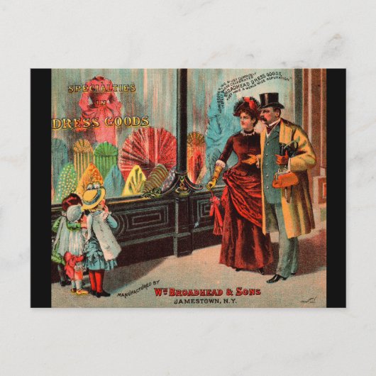 トレードカードウィリアム・ブロードヘッド&ソンズのドレス商品 ポストカード (正面)