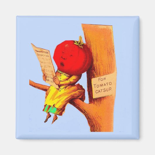 トレードカービクトリアンドのトマトヘッド女性 マグネット (正面)