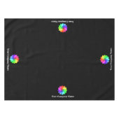 トレードショーテーブルクロスカスタムロゴすべての側面ブラック テーブルクロス (正面(横))