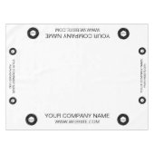 トレードショーテーブルクロスカスタムロゴピーチ テーブルクロス (正面(横))