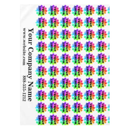 トレードショーテーブルクロスカスタムロゴ事業 テーブルクロス (正面)