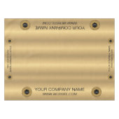 トレードショーテーブルクロスカスタムロゴ金ゴールドとブラック テーブルクロス (正面(横))