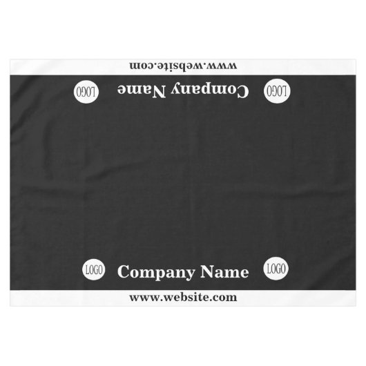 トレードショーテーブルクロスカスタムロゴBusiness 60X84 テーブルクロス (正面(横))