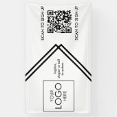 トレードショーディスプレイ看板広告QRコードロゴのアップロード 横断幕 (縦)