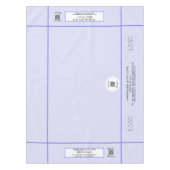 トレードショーラベンダー52 x 70 QRコードストライプ テーブルクロス (正面)