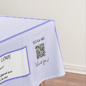 トレードショーラベンダー52 x 70 QRコードストライプ テーブルクロス (インサイチュ)