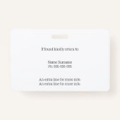 トレードスタッフフォトID QRコード白黒バッジ バッジ (裏面)