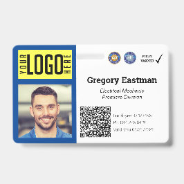 トレードスマン写真ID QRコードブルーバッジ バッジ