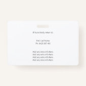 トレードスマン写真ID QRコードブルーバッジ バッジ (裏面)