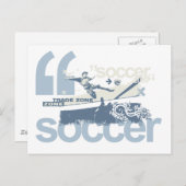 トレードゾーンのサッカーTシャツと贈り物 ポストカード (正面/裏面)