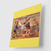 トレードビクトリアンセルロイドのコルセットの柄 スクエア壁時計 (傾斜)