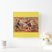 トレードビクトリアンセルロイドのコルセットの柄 スクエア壁時計 (ホーム)