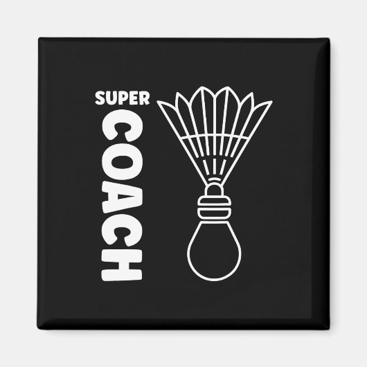 トレーナすごいーバドミントンスポーツシンプルバドミントンコーア マグネット (正面)