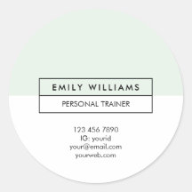 トレーナモダンークリーンレイアウトパステルグリーンプロモーション