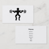 トレーナーか重量挙げ選手 名刺 (正面/裏面)