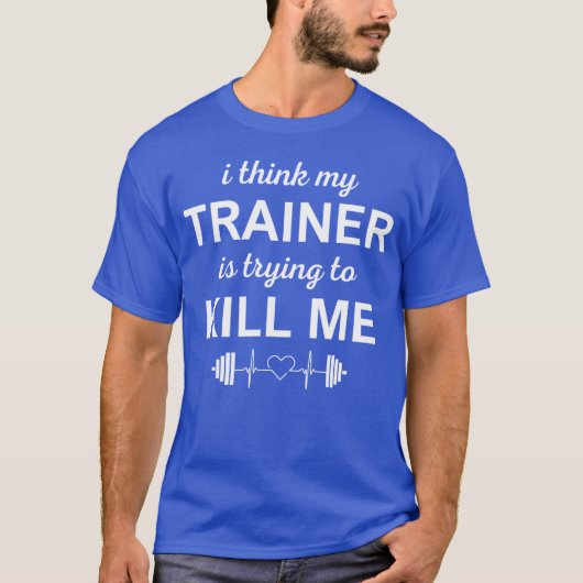 トレーナーが私を殺そうとしているユニークな少年 Tシャツ (正面)