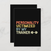 トレーナーのフィットネスで犠牲になったパーソナリティおもしろい サンキューカード (正面/裏面)