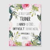 トレーナーの感謝引用文ありがとう (正面)