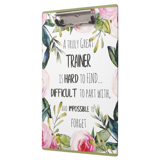 トレーナーの感謝引用文ありがとう クリップボード (左)