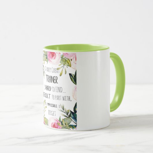 トレーナーの感謝引用文ありがとう マグカップ (正面右)